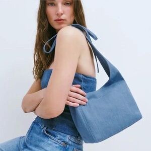 Reformation Small Vittoria Bag in Denim